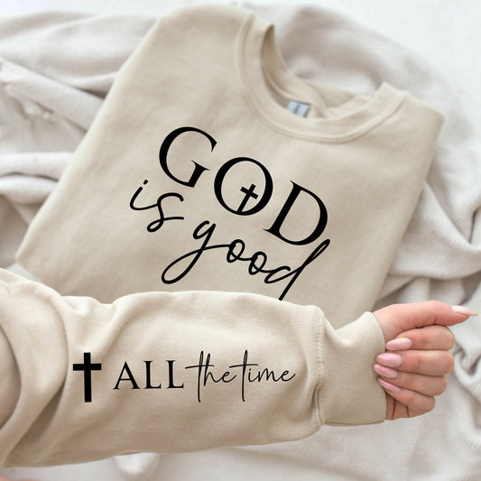 God Is Good All the Time PNG | Christian Sublimation Design | Sleeve Design | Bible Verse Shirt | Cricut Cut File | Christian Apparel Gift