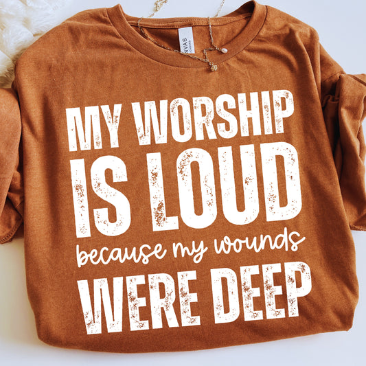 My Worship is Loud PNG Bundle | Distressed Boho Christian Worship Design | Faith Sublimation Download