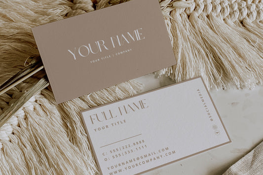Custom Business Card Design | Luxe Branding for Small Business | Editable Canva Pro Design | Digital Business Card File | Print Ready Card