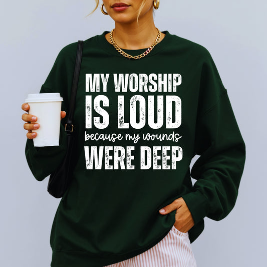 My Worship is Loud PNG Bundle | Distressed Boho Christian Worship Design | Faith Sublimation Download