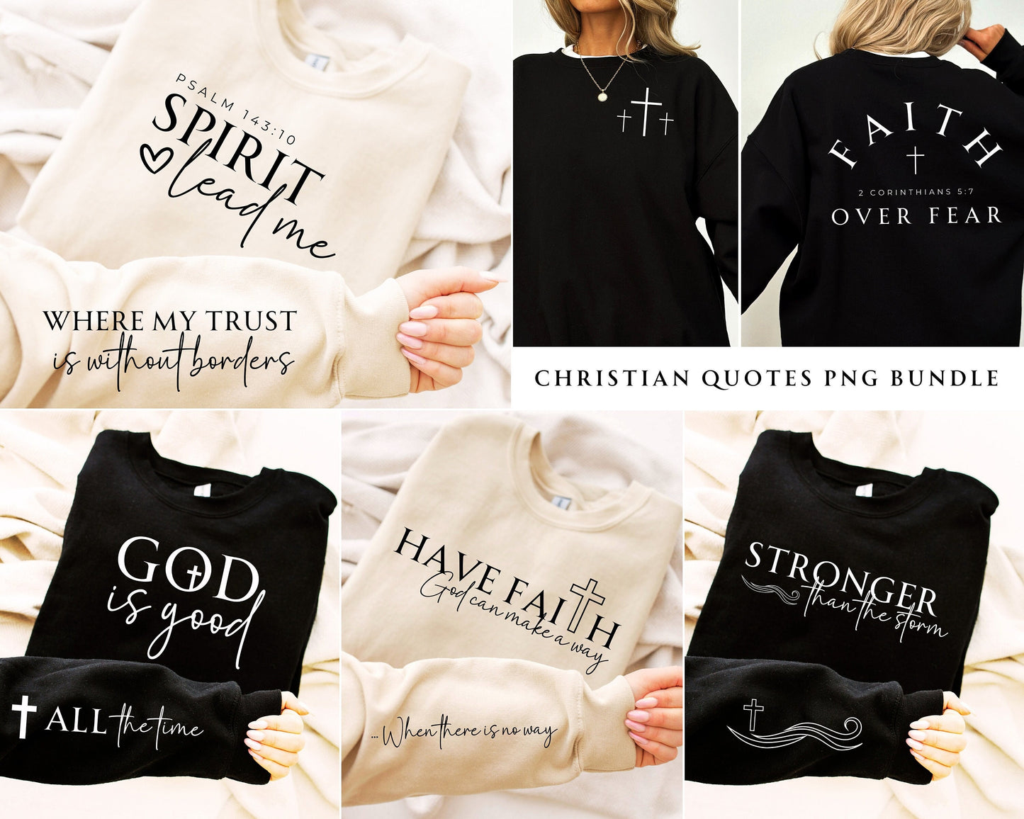 ♡ POPULAR NOW ♡ Christian Quotes PNG Bundle | Christian Sublimation Design | Aesthetic Bible Verse Shirt | Cricut Cut File | Bible PNG | Inspirational Gift