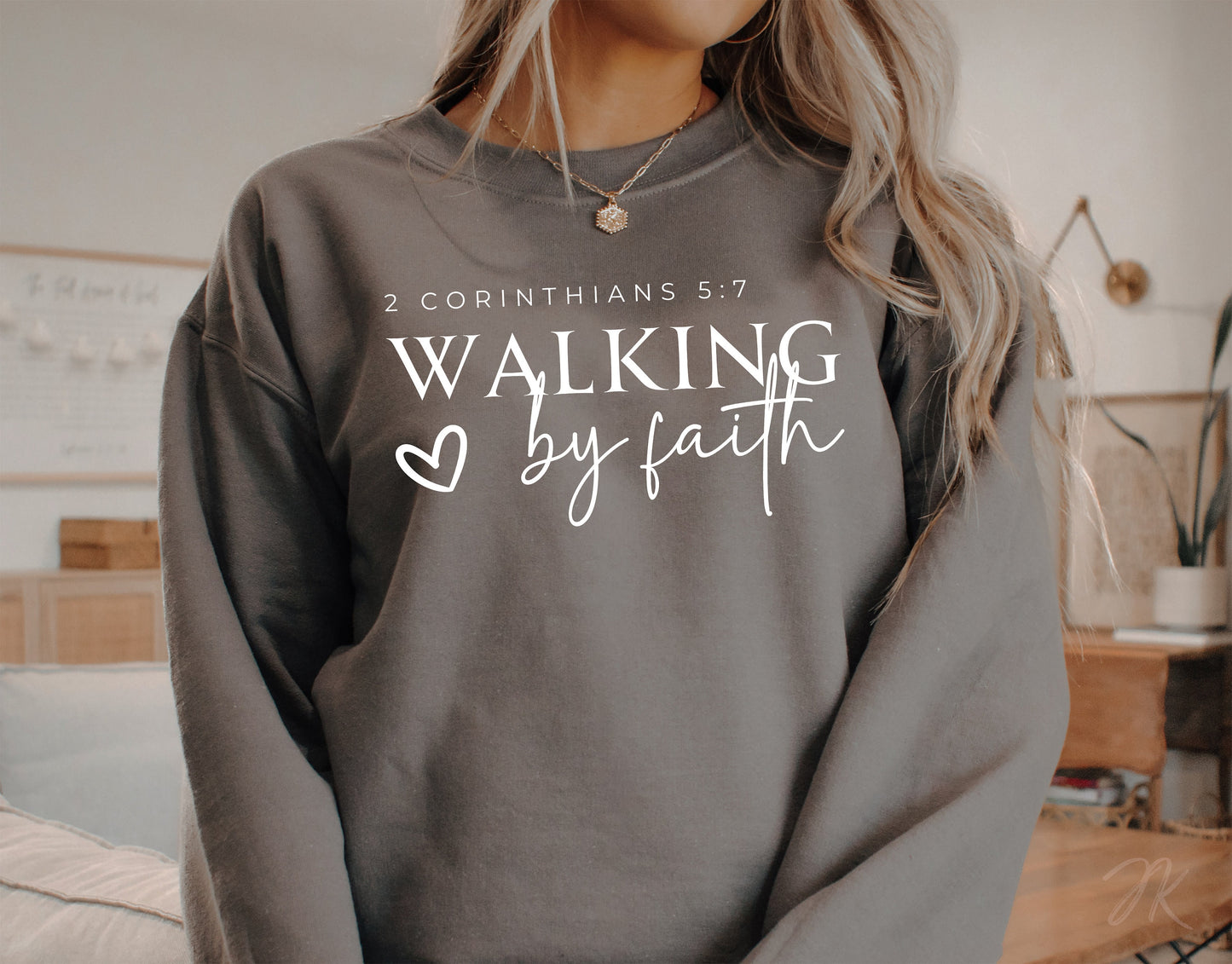 Walk by Faith Not by Sight PNG | Christian Sublimation Design | Shirt Sleeve Design | Bible Verse Shirt | Cricut File | DIY Christian Gift