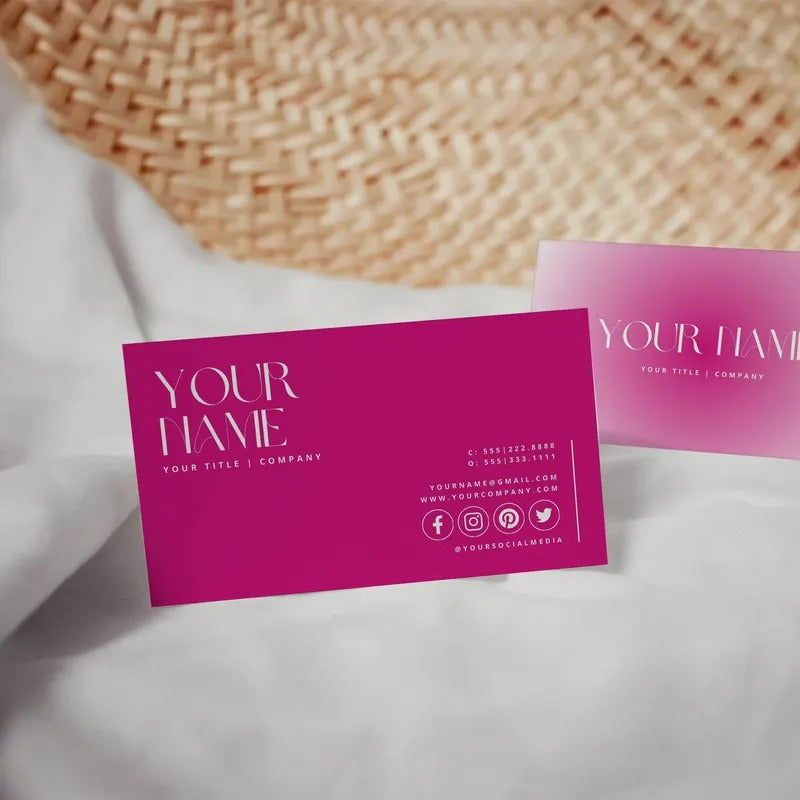 Custom Business Card Design | Luxe Branding for Small Business | Editable Canva Pro Design | Digital Business Card File | Print Ready Card