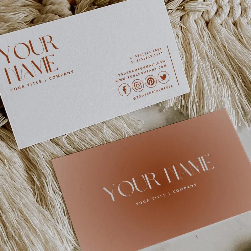 Custom Business Card Design | Luxe Branding for Small Business | Editable Canva Pro Design | Digital Business Card File | Print Ready Card