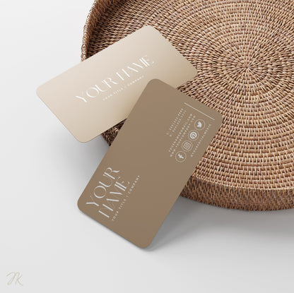 Boho Business Card DIY Canva Template | Printable Card | Beige Small Business | Business Branding | Minimal Business Card | INSTANT DOWNLOAD