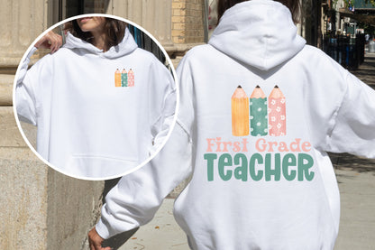 Coquette First Grade Teacher PNG | Boho Teacher Sublimation | Aesthetic Shirt | Cricut Cut File | Gift for Teacher | 1st Grade PNG | Digital