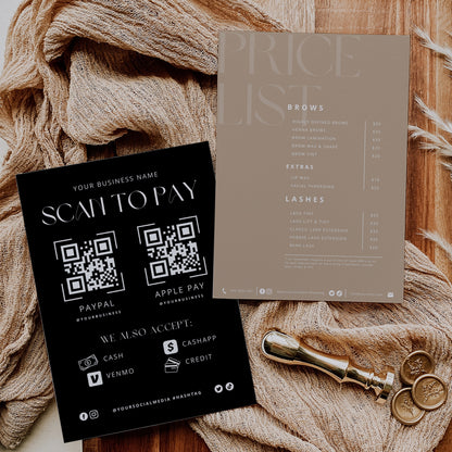 PLR/MRR Master Resell Rights Bundle | Modern Boho MEGA Business Brand Canva Bundle | QR Codes, Price Lists, Business Cards & More