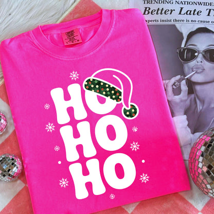 Retro Christmas Ho Ho Ho PNG Bundle | Santa Hat Holiday Typography | Christmas Shirt Sublimation | Digital Download