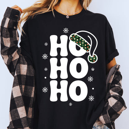 Retro Christmas Ho Ho Ho PNG Bundle | Santa Hat Holiday Typography | Christmas Shirt Sublimation | Digital Download