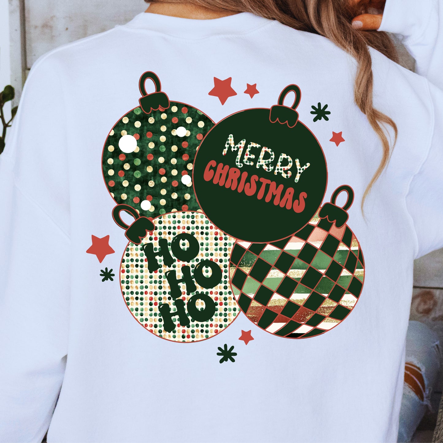 Retro Cluster of Christmas Ornaments PNG | Vintage Holiday Sublimation | Retro Christmas Shirt Design | Digital Download