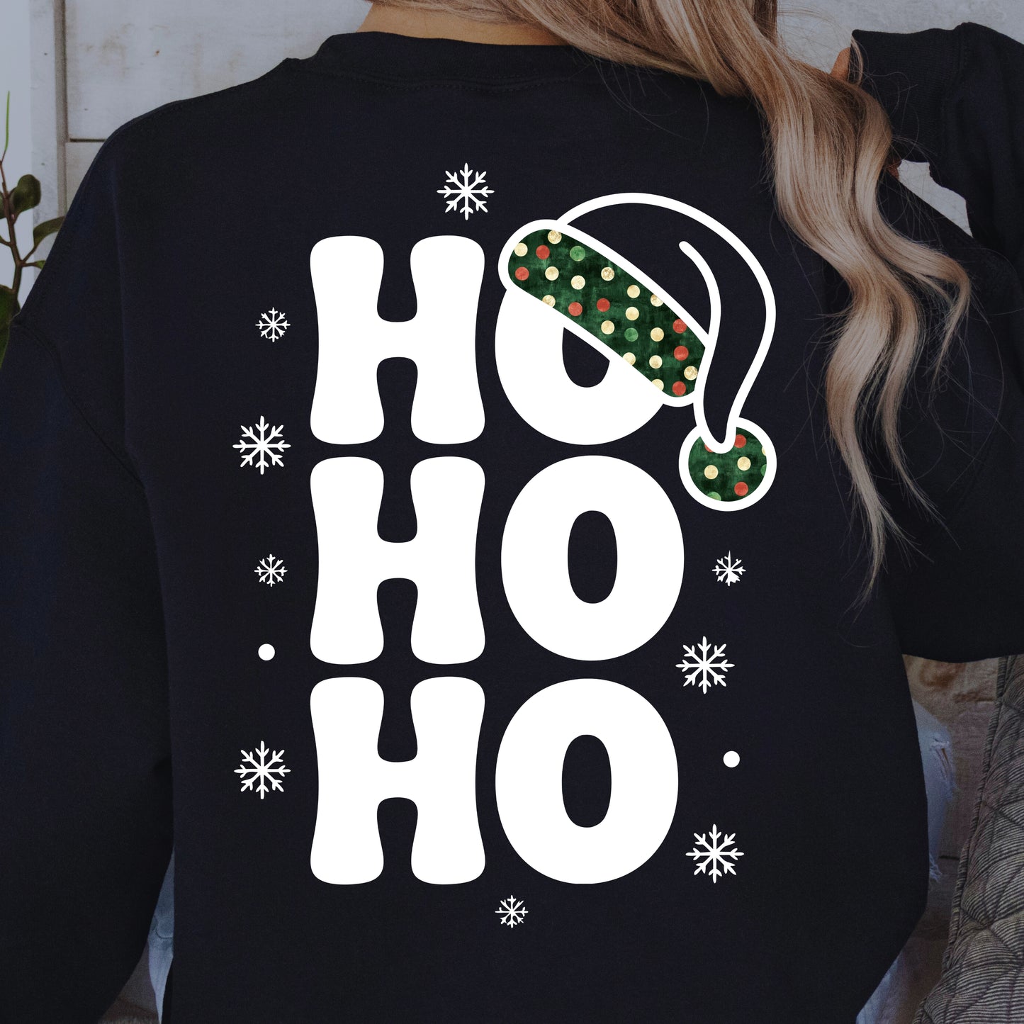 Retro Christmas Ho Ho Ho PNG Bundle | Santa Hat Holiday Typography | Christmas Shirt Sublimation | Digital Download