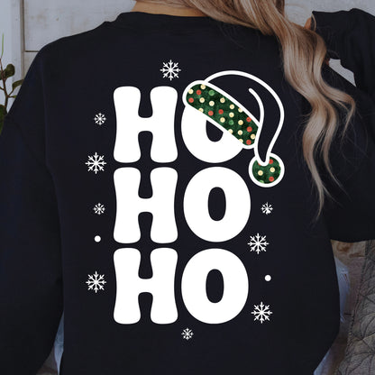 Retro Christmas Ho Ho Ho PNG Bundle | Santa Hat Holiday Typography | Christmas Shirt Sublimation | Digital Download