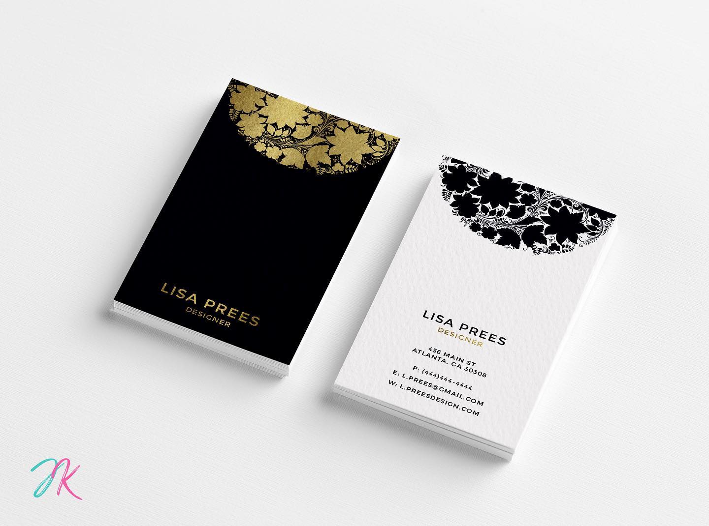 Custom Business Card Design | Luxe Branding for Small Business | Editable Canva Pro Design | Digital Business Card File | Print Ready Card