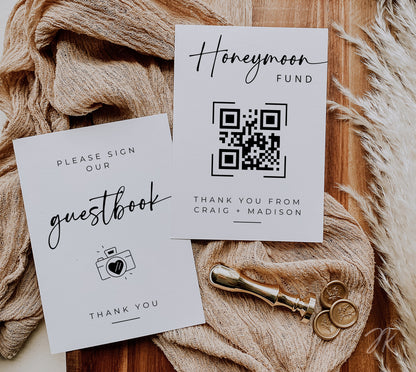 Minimalist Wedding MEGA Bundle | Black & White Signs | Modern RSVP and Place Cards | Ceremony Programs and Menus | Editable Canva Pro Invite