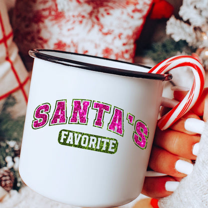 Faux Sequin Pink + Forest Green Christmas Sublimation Bundle | Retro Varsity Holiday PNG Designs