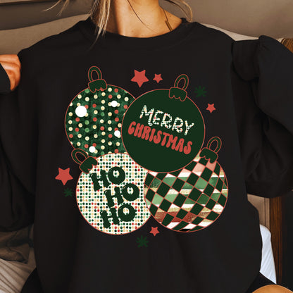 Retro Cluster of Christmas Ornaments PNG | Vintage Holiday Sublimation | Retro Christmas Shirt Design | Digital Download