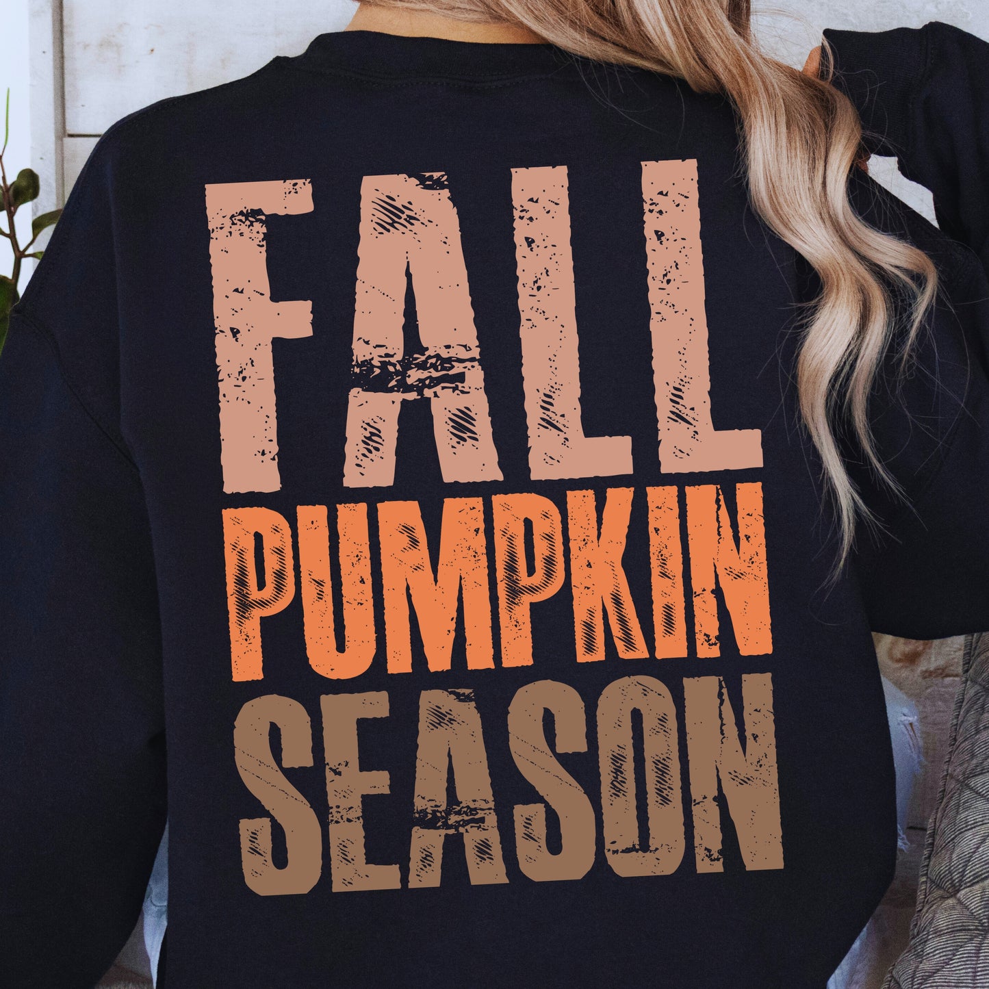 Fall Pumpkin Season PNG | Boho Distressed Autumn Sublimation File | Rustic Fall Quote Clipart | Cozy Thanksgiving Shirt Design Gift for Her