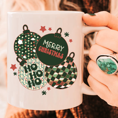 Retro Cluster of Christmas Ornaments PNG | Vintage Holiday Sublimation | Retro Christmas Shirt Design | Digital Download