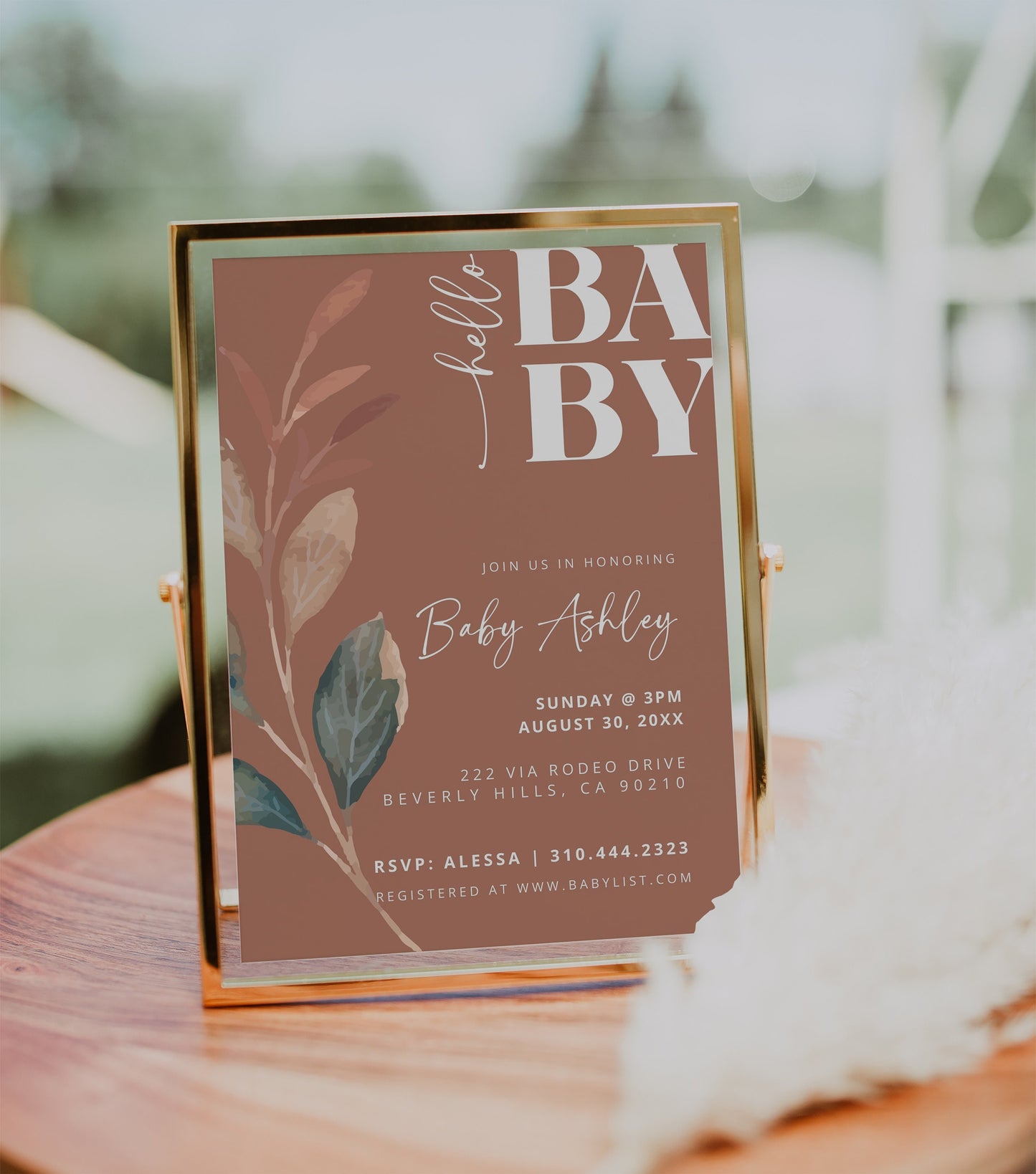 Boho Floral Baby Shower Invitation Bundle | Editable Watercolor Baby Shower Invite Card | Printable Girl Invitation Suite | Digital Download