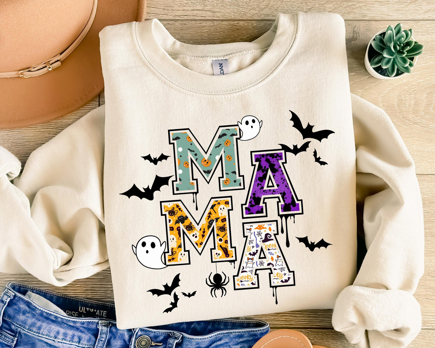 Halloween Mama PNG | Varsity Letter Sublimation | Gothic Shirt Sublimation | Cricut Cut File | Halloween Gift for Her | DIGITAL DOWNLOAD