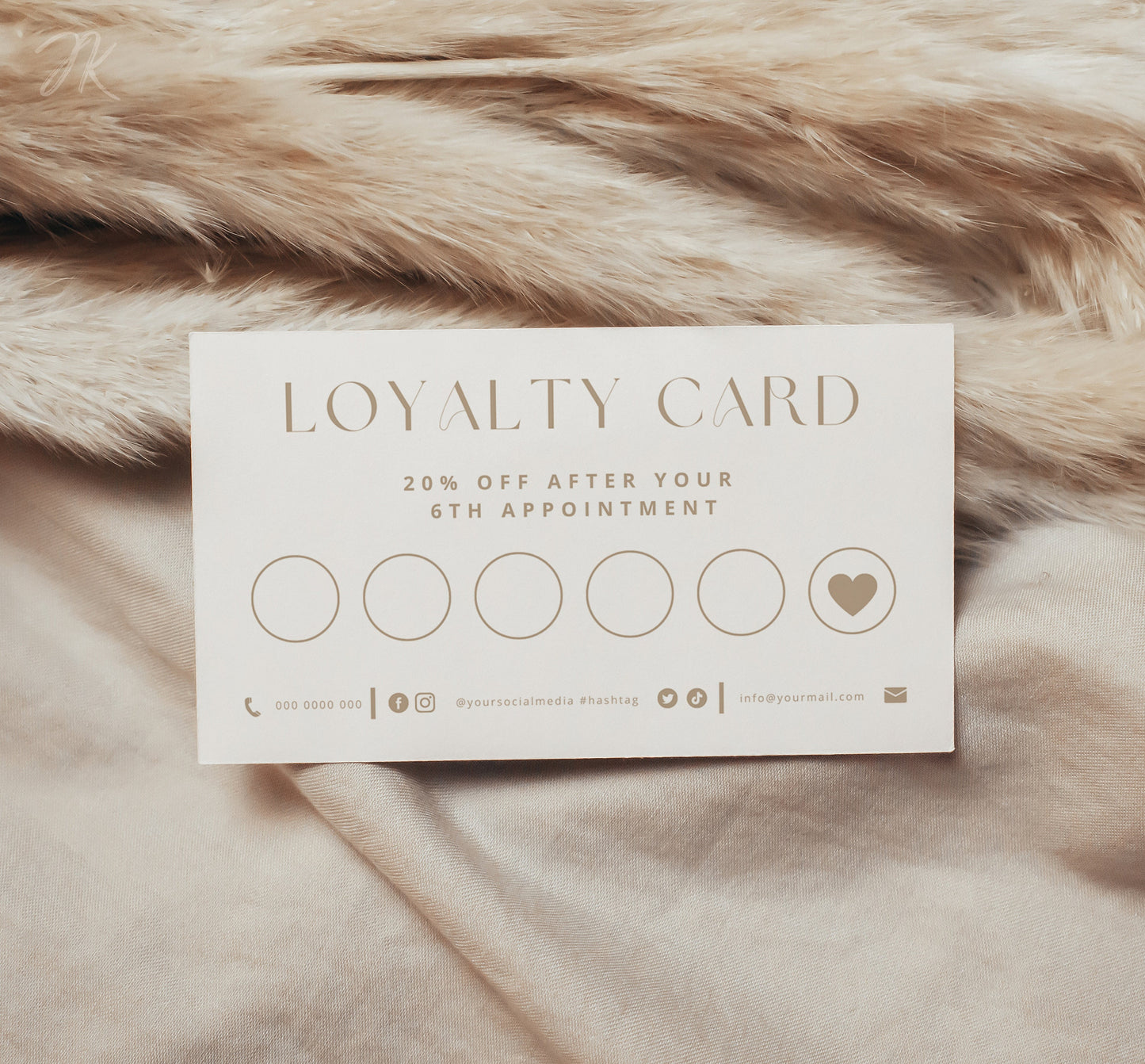 Boho Loyalty Card Bundle, Beauty Referral, Lash Business Card, Salon Loyalty Cards, Beige Loyalty Card, Loyalty Punch Card, Vip Rewards Card