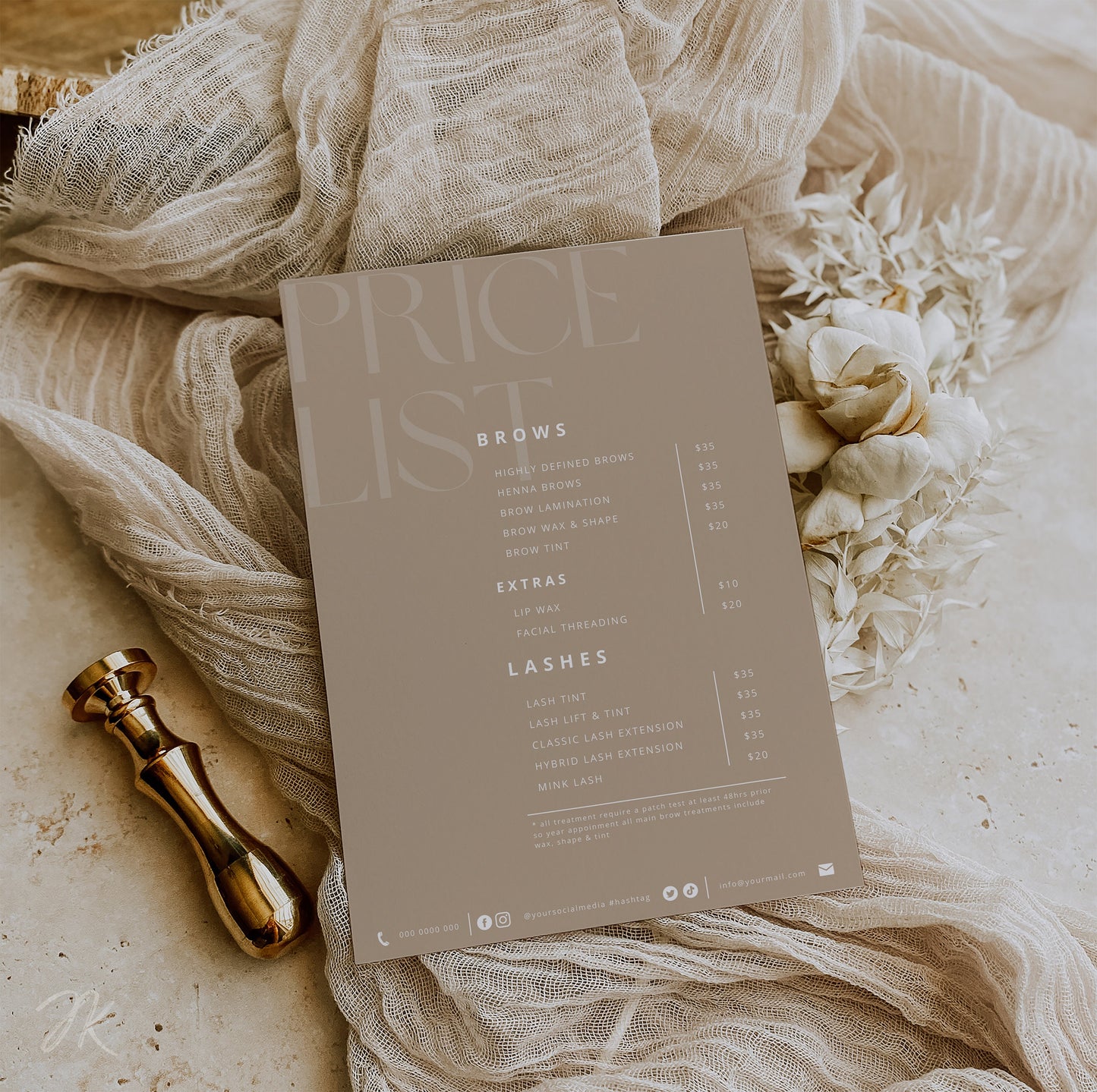Boho Business Bundle | All-in-One Small Business | Boho Canva PRO Templates, DIY Cards, Price List, and Gift Certificates | Boho Beige White