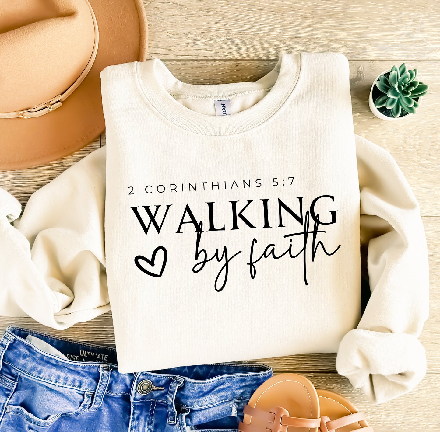 Walk by Faith Not by Sight PNG | Christian Sublimation Design | Shirt Sleeve Design | Bible Verse Shirt | Cricut File | DIY Christian Gift
