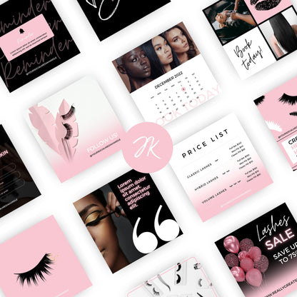 PLR/MRR Beauty Business Instagram Social Media PLR Bundle | Master Resell Rights DIY Lash Hair Nails | DIY Beauty Logo | Beauty Business