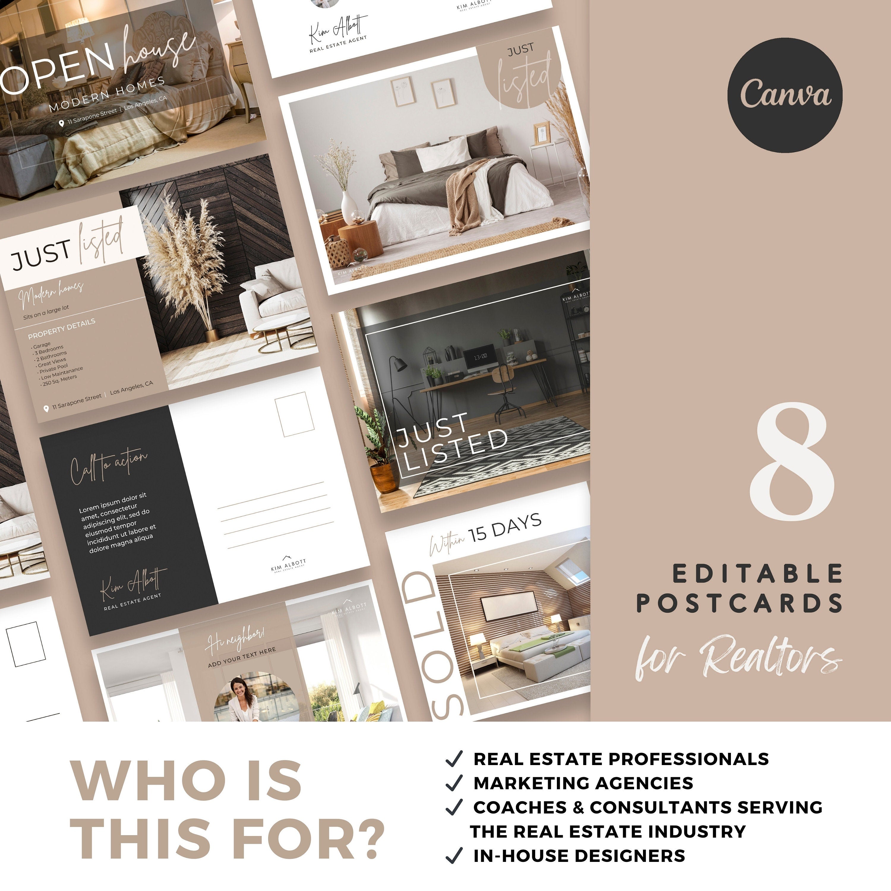 PLR Real Estate Marketing Templates: Canva Branding Bundle