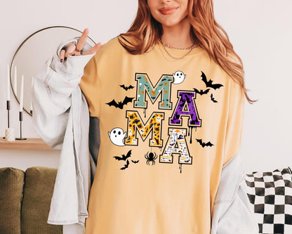 Halloween Mama PNG | Varsity Letter Sublimation | Gothic Shirt Sublimation | Cricut Cut File | Halloween Gift for Her | DIGITAL DOWNLOAD