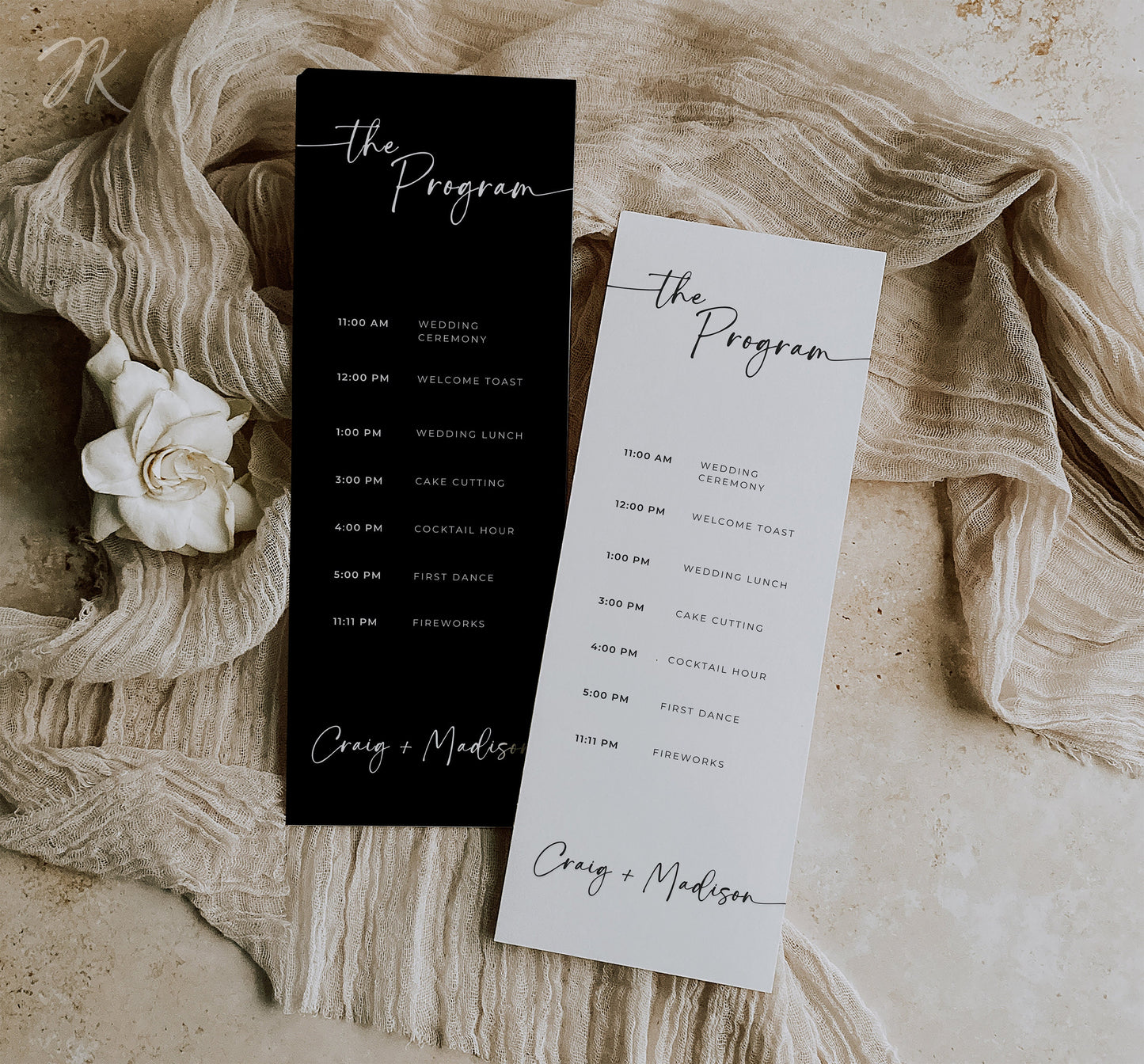 Minimalist Wedding MEGA Bundle | Black & White Signs | Modern RSVP and Place Cards | Ceremony Programs and Menus | Editable Canva Pro Invite