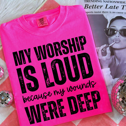 My Worship is Loud PNG Bundle | Distressed Boho Christian Worship Design | Faith Sublimation Download
