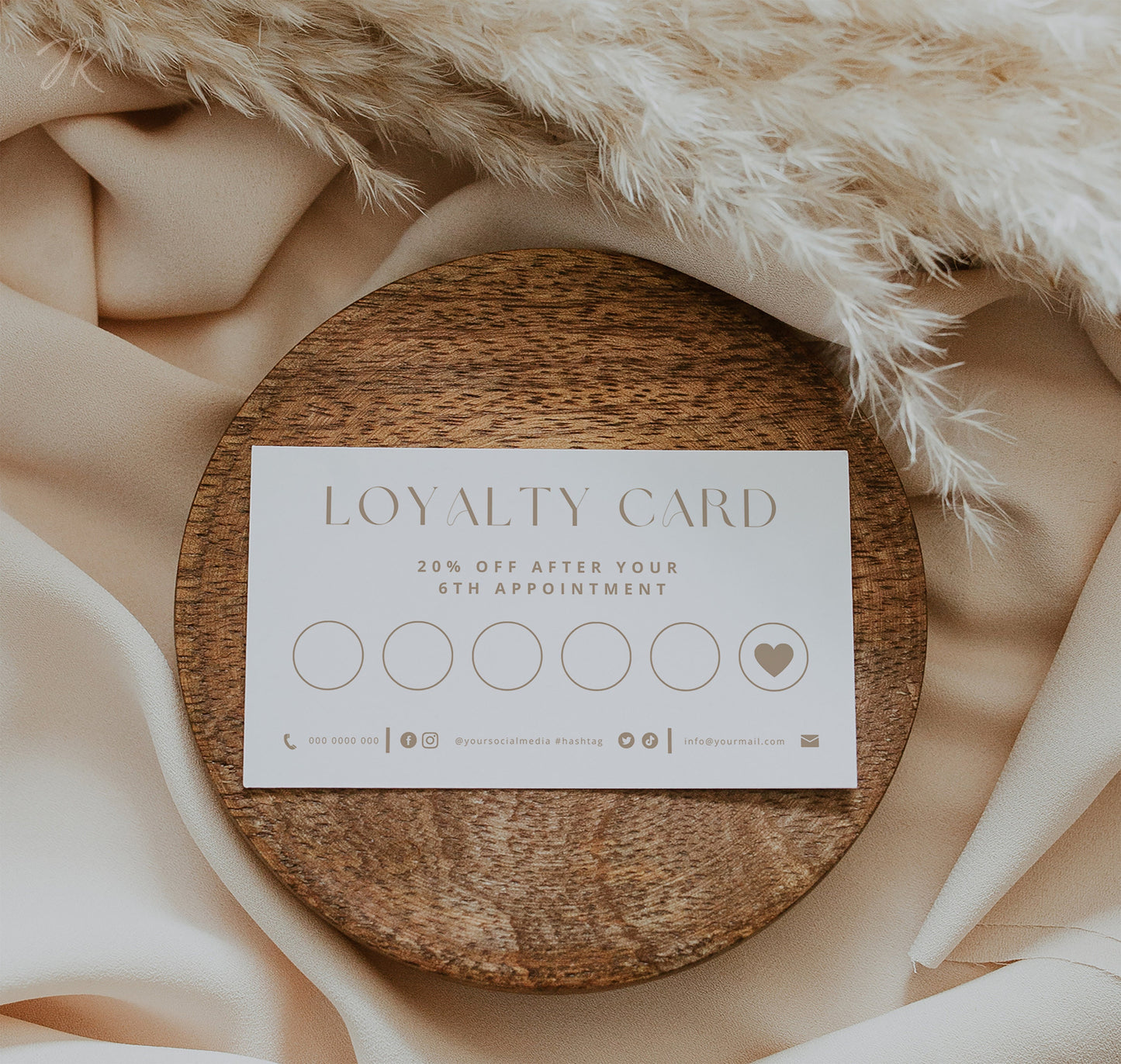 Boho Loyalty Card Bundle, Beauty Referral, Lash Business Card, Salon Loyalty Cards, Beige Loyalty Card, Loyalty Punch Card, Vip Rewards Card