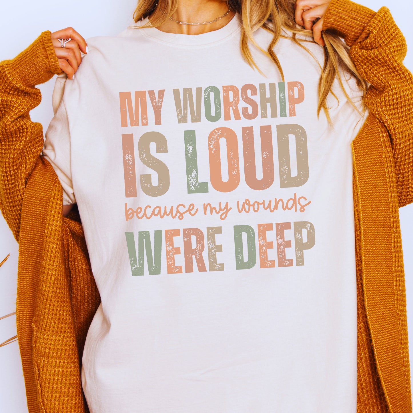 My Worship is Loud PNG Bundle | Distressed Boho Christian Worship Design | Faith Sublimation Download