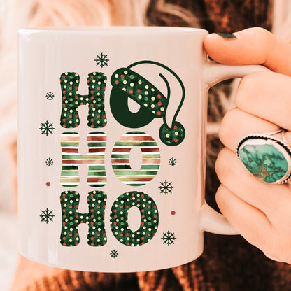 Retro Christmas Ho Ho Ho PNG Bundle | Santa Hat Holiday Typography | Christmas Shirt Sublimation | Digital Download