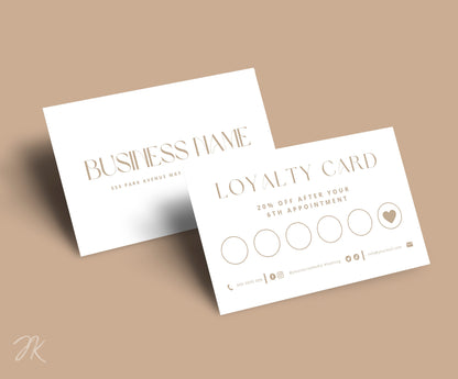 Boho Loyalty Card Bundle, Beauty Referral, Lash Business Card, Salon Loyalty Cards, Beige Loyalty Card, Loyalty Punch Card, Vip Rewards Card