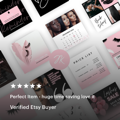 PLR/MRR Beauty Business Instagram Social Media PLR Bundle | Master Resell Rights DIY Lash Hair Nails | DIY Beauty Logo | Beauty Business