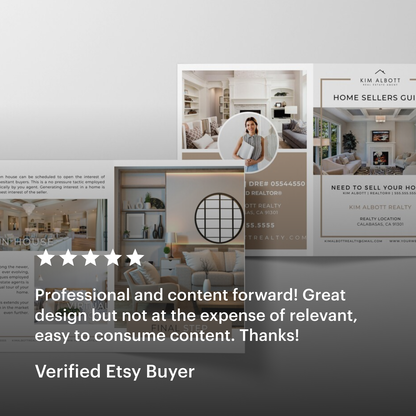 PLR Real Estate Buyer Seller Guide Bundle | Realtor Home Selling and Buying | Master Resell Rights | Editable Realtor Template | Canva Pro