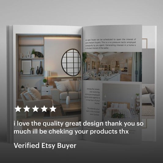 PLR Real Estate Buyer Seller Guide Bundle | Realtor Home Selling and Buying | Master Resell Rights | Editable Realtor Template | Canva Pro