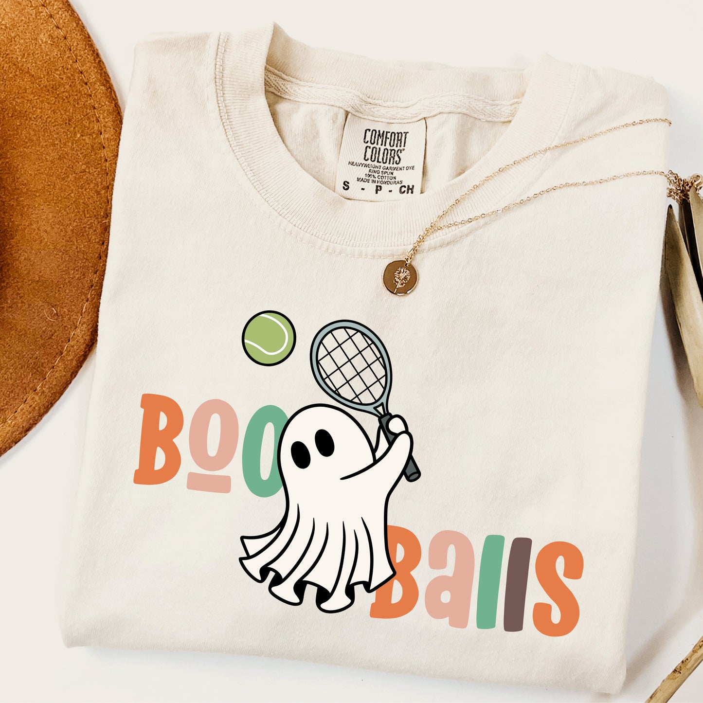 Retro Boo Balls Tennis Ghost PNG | Funny Halloween Tennis Shirt Design | Cute Spooky Sublimation | Retro Ghost Sweatshirt | Fall Sports Gift
