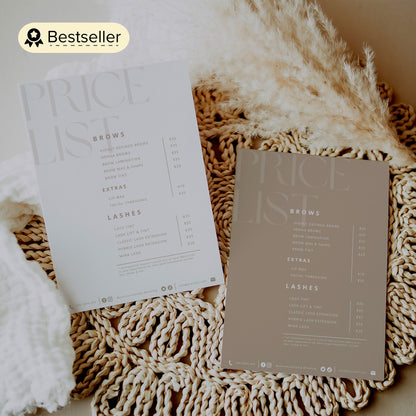 Modern Boho MEGA Business Brand Bundle | QR Codes, Price Lists, Business Cards, and More! | Editable in Canva Pro | FREEBIE Logo Packages