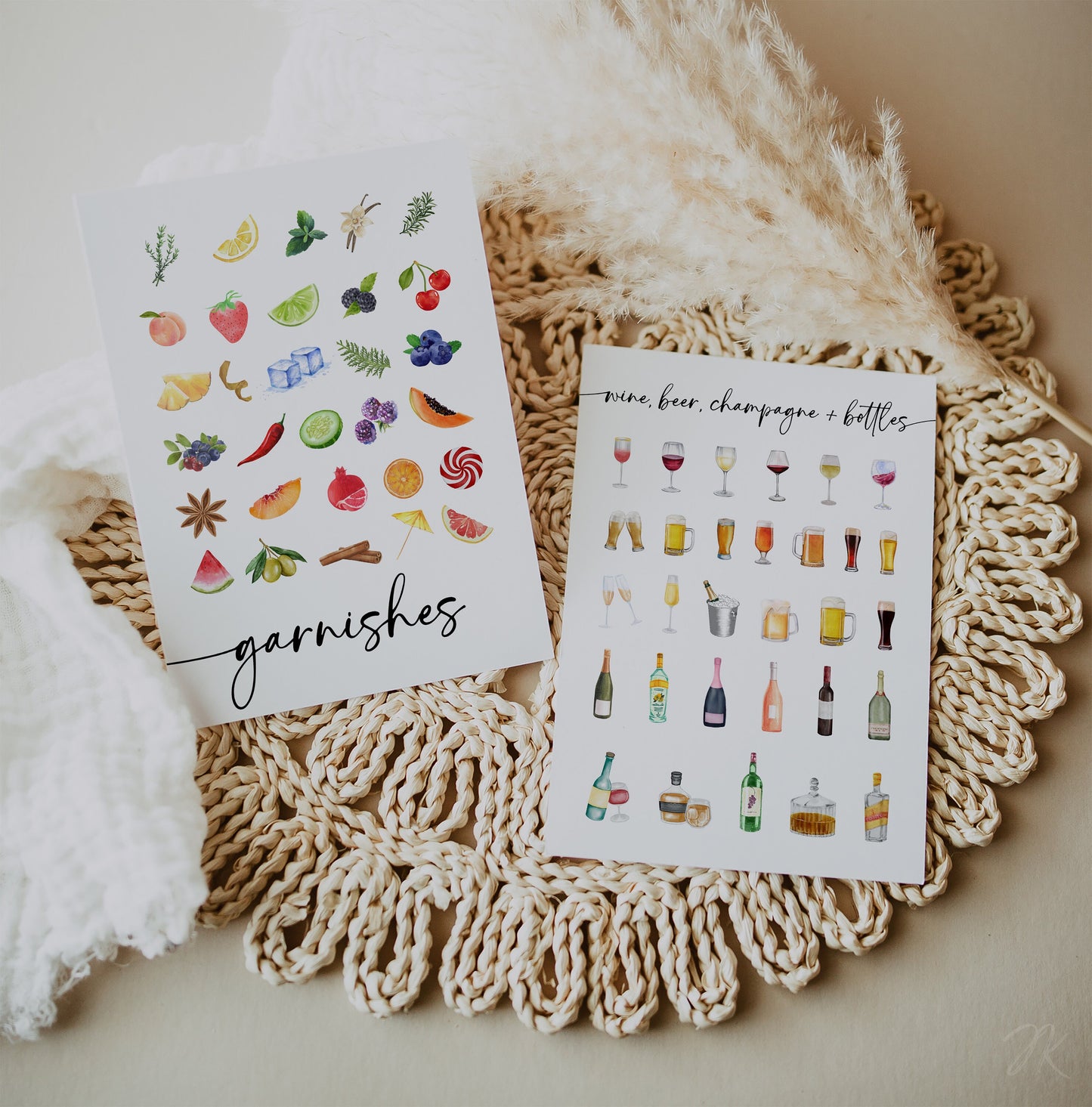 BLACK Signature Cocktail Sign | Bar Menu Template | Modern Drink Menu | Editable Boho Style Wedding | Non Alcoholic Beverages Menu DIY