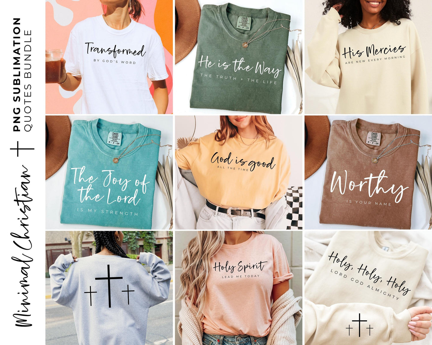 Sublimation Mega Bundle for 2025 | 3000+ Value | Christian, Mama, Boho, Seasonal, Motivational, Holiday PNGs | Commercial Use POD Allowed