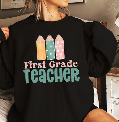 Coquette First Grade Teacher PNG | Boho Teacher Sublimation | Aesthetic Shirt | Cricut Cut File | Gift for Teacher | 1st Grade PNG | Digital