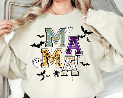 Halloween Mama PNG | Varsity Letter Sublimation | Gothic Shirt Sublimation | Cricut Cut File | Halloween Gift for Her | DIGITAL DOWNLOAD