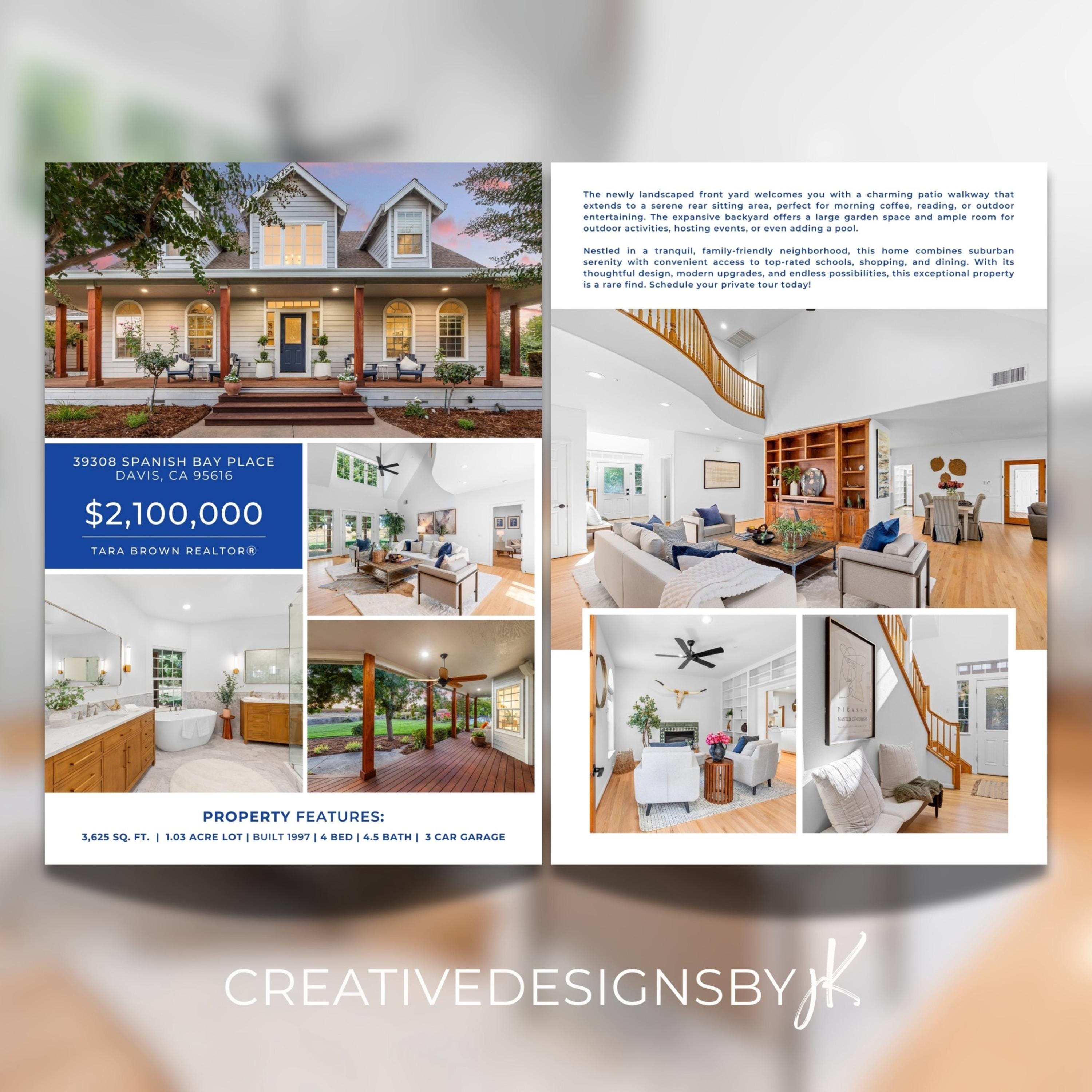 Custom Luxury Real Estate Brochure | 4-Page Modern Realtor Marketing (Canva Template)