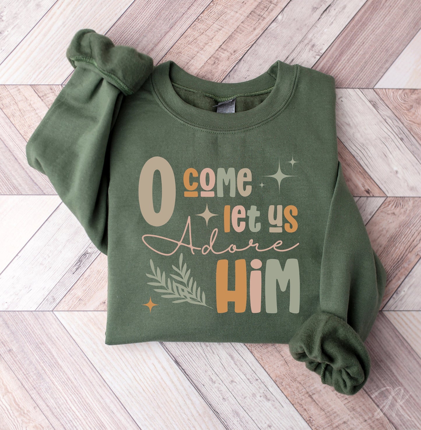 O Come Let Us Adore Him SVG PNG | Christmas Png | Christian Designs | Boho Christmas | Boho Designs | POD Commercial Use | Digital Download