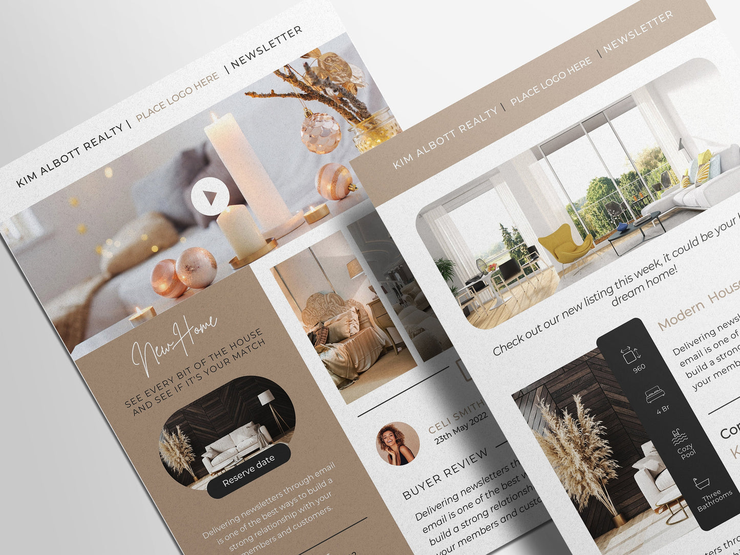 PLR/MRR Luxury Modern Real Estate Marketing Templates PLR Bundle for Realtors
