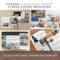 Custom Luxury Real Estate Brochure | 4-Page Modern Realtor Marketing (Canva Template)