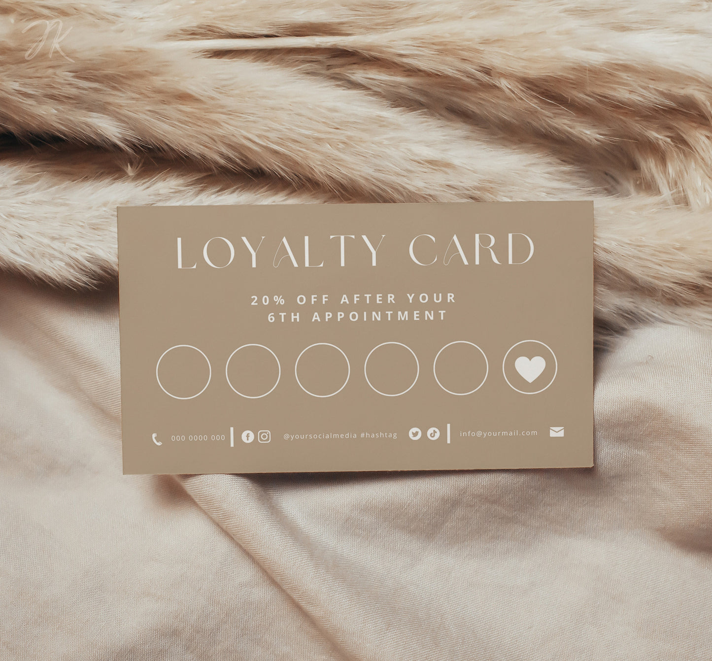 Boho Loyalty Card Bundle, Beauty Referral, Lash Business Card, Salon Loyalty Cards, Beige Loyalty Card, Loyalty Punch Card, Vip Rewards Card